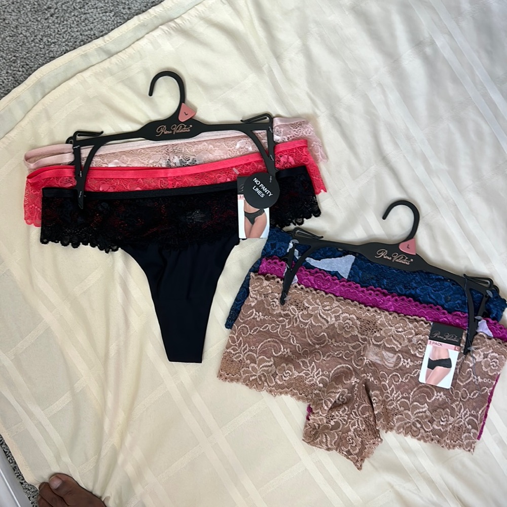 PRIMA VALENTINA “BUNDLE OF 6” PANTIES UNDERWEAR SIZE L MSRP $62.00 NWT